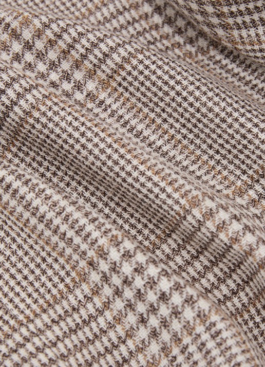 Reiss Epsom regular fit colbert in linnenblend met ruitdessin - detail 5 bruin