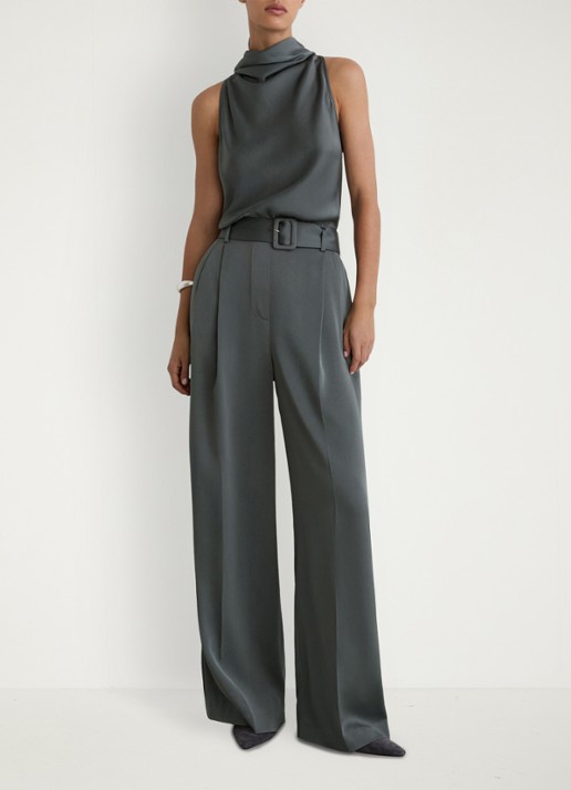 Reiss Erica wide fit jumpsuit van satijn