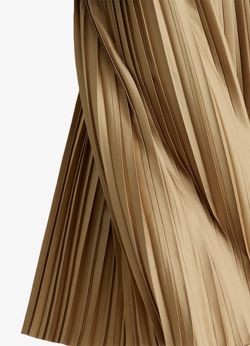 Reiss Eva midi rok met plooien - detail 6 goud