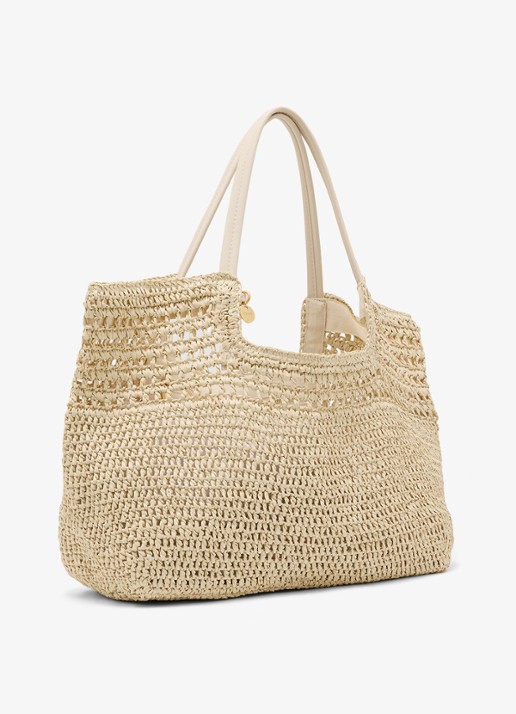 Reiss Evelyn strandtas met gevlochten detail  - detail 3 beige
