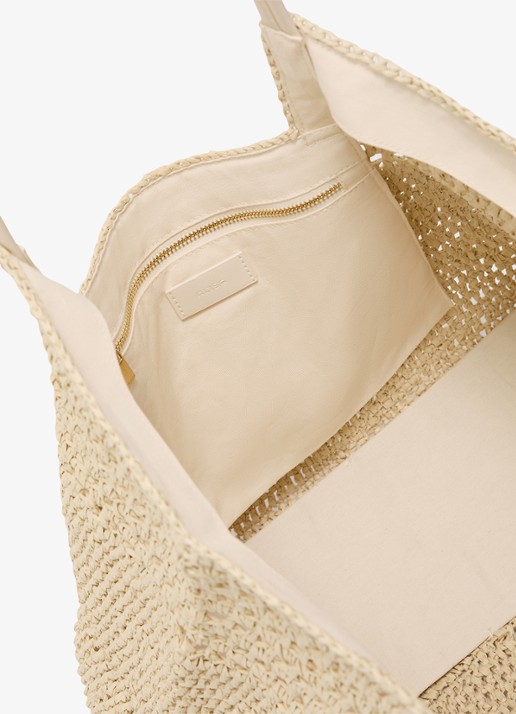 Reiss Evelyn strandtas met gevlochten detail  - detail 4 beige