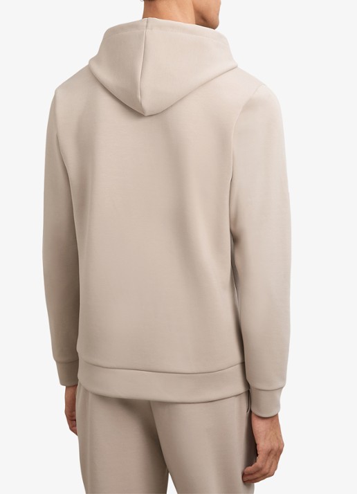 Reiss Fabien hoodie met capuchon - achterkant beige