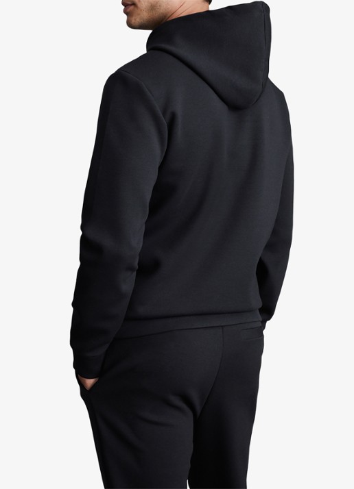 Reiss Fabien hoodie met logo - achterkant 5 donkerblauw