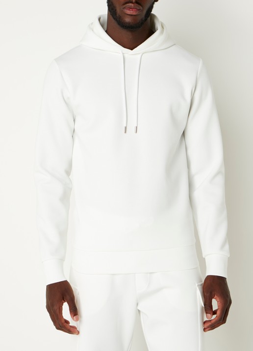 Reiss Fabien hoodie met stretch - detail 2 white / wit