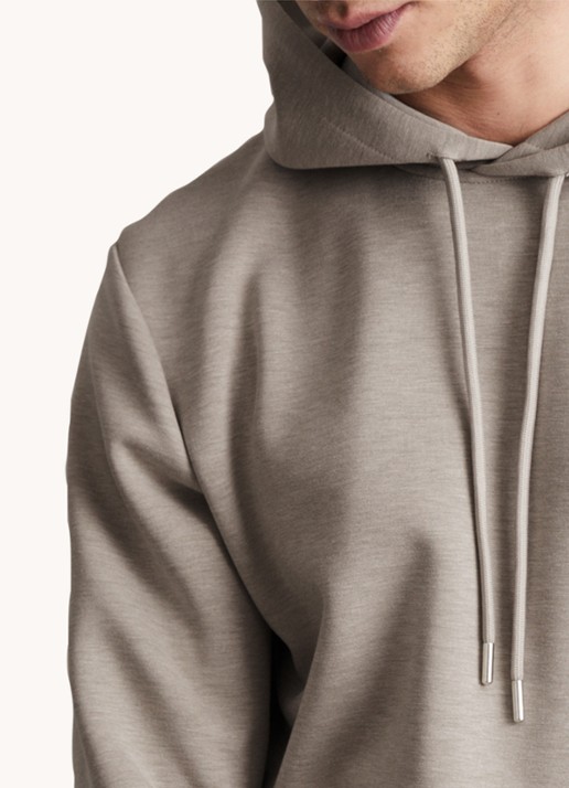 Reiss Fabien hoodie met stretch - detail 3 taupe