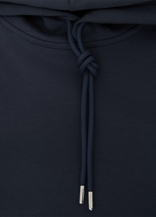 Reiss Fabien hoodie met stretch - detail 4 airforce blue / blauw