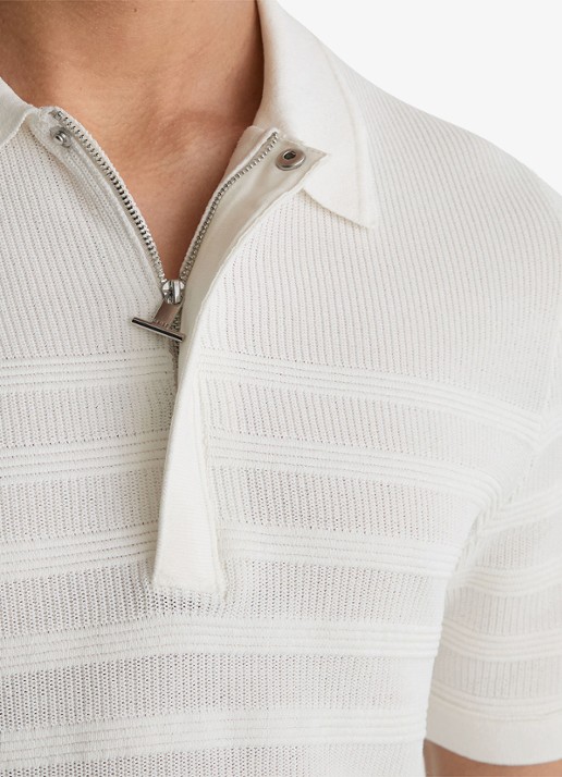 Reiss Falklands regular fit overhemd met structuur - detail 2 white / wit
