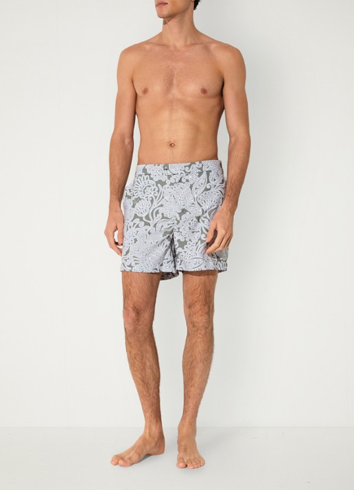 Reiss Fallow zwemshort met print - voorkant 2 groen