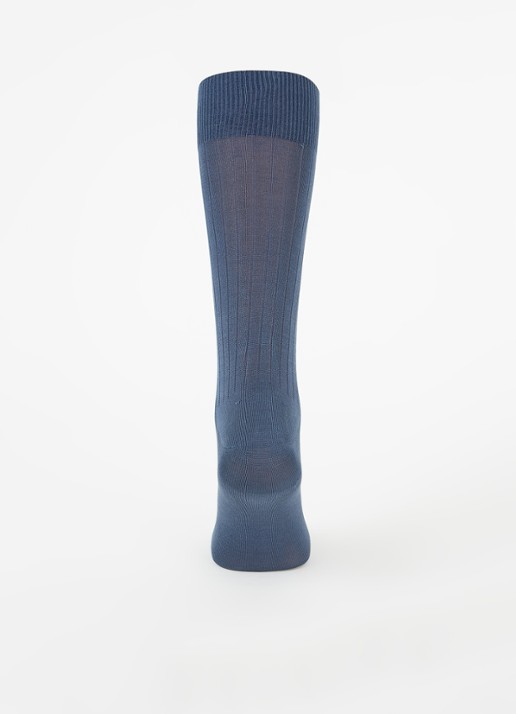 Reiss Fela ribgebreide sokken - voorkant 4 donkerblauw