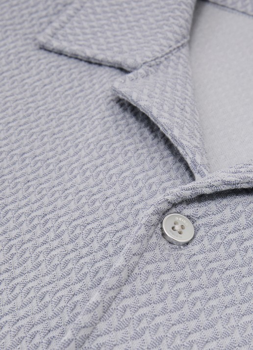 Reiss Felipe overhemd met textuur  - detail 6 lichtblauw