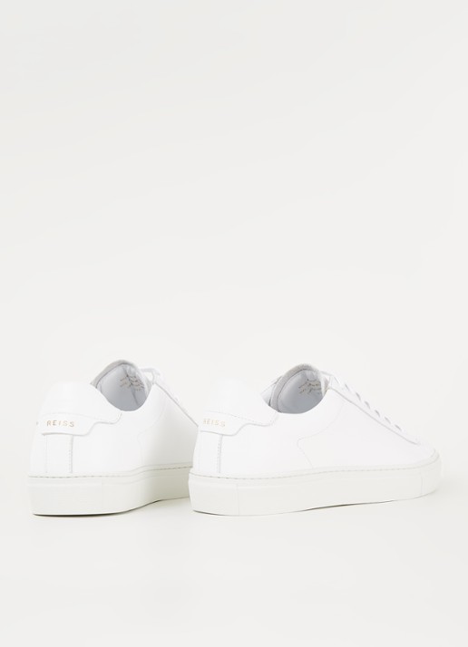 Reiss Finley sneaker van leer - detail 3 white / wit
