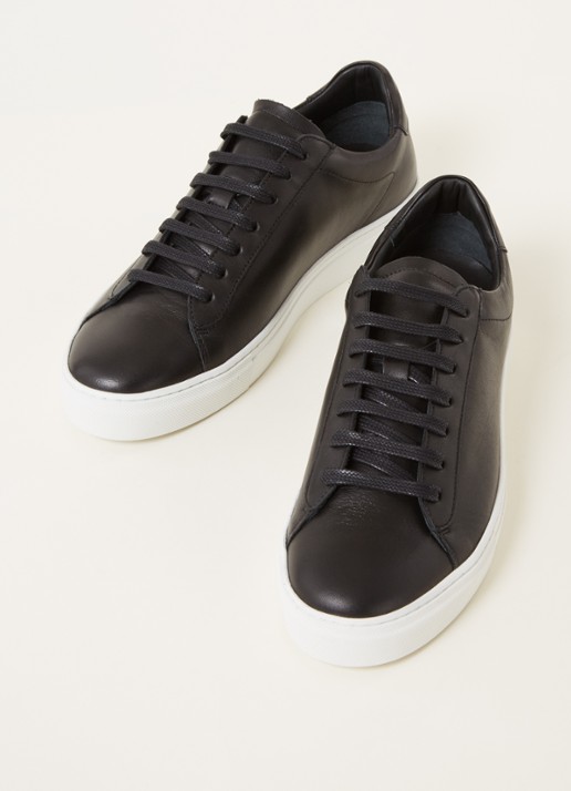 Reiss Finley sneaker van leer - detail zwart