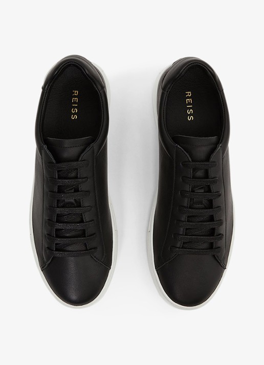 Reiss Finley sneakers met logo - detail 3 zwart