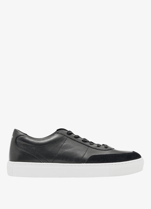 Reiss Finton sneaker van leer met suède details