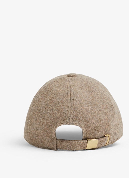 Reiss Fiona pet in wolblend  - achterkant 3 taupe