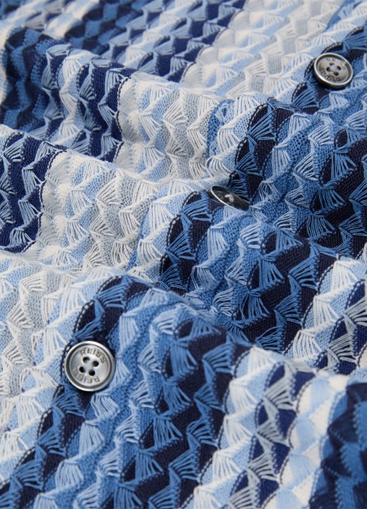 Reiss Fleet overhemd met structuur - detail 5 blauw