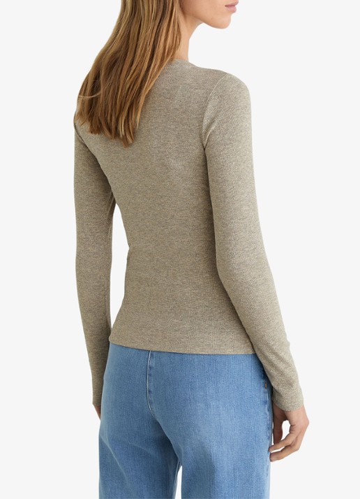 Reiss Fliss top met asymmetrische hals - achterkant 3 goud