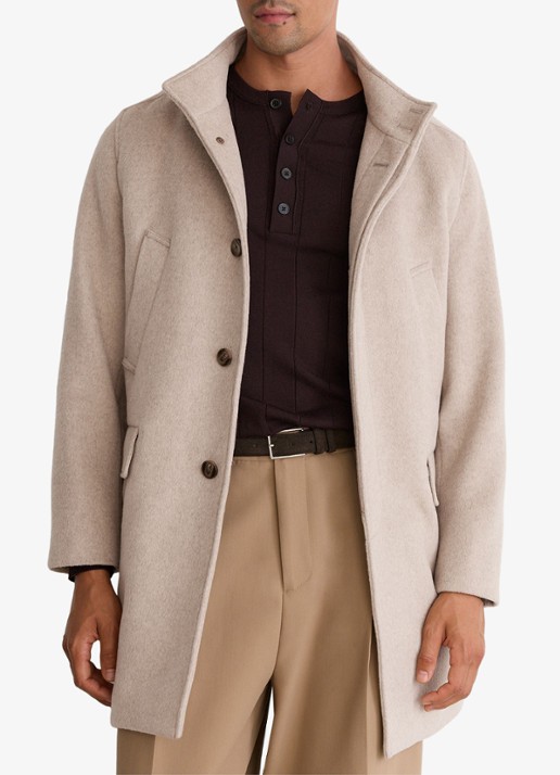 Reiss Fossil single-breasted mantel met gilet-inzet in wolblend