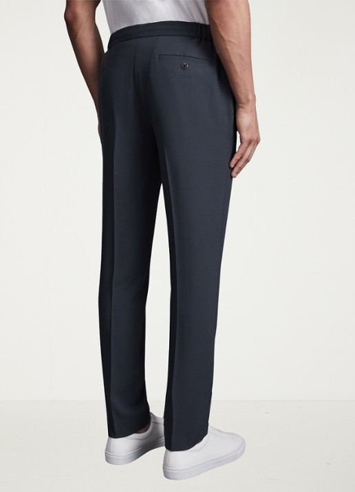Reiss Found relaxed fit pantalon met steekzakken - achterkant 3 airforce blue / blauw