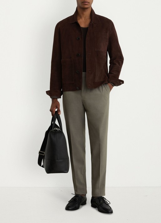 Reiss Found relaxed fit pantalon met steekzakken - voorkant 5 brons