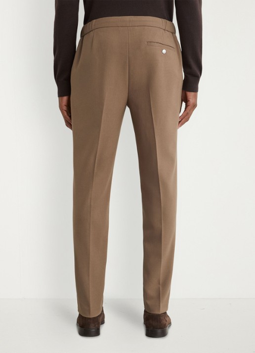 Reiss Found slim fit pantalon met steekzakken - achterkant 7 lichtbruin