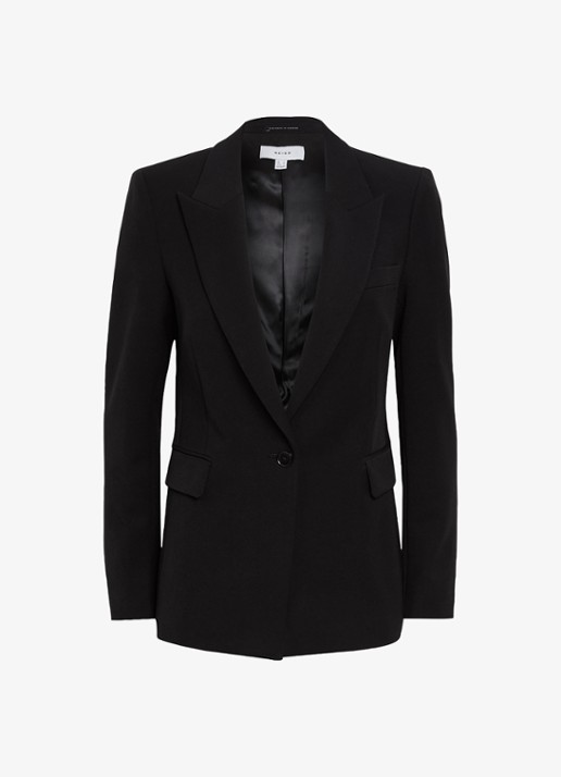 Reiss Gabi blazer met klepzakken - voorkant black / zwart