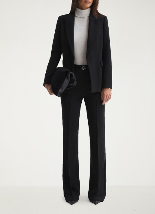 Reiss Gabi blazer met klepzakken - voorkant 2 black / zwart