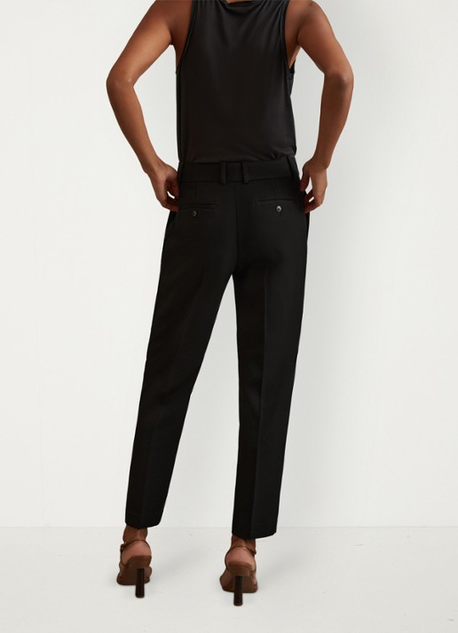 Reiss Gabi high waist slim fit chino - achterkant black / zwart