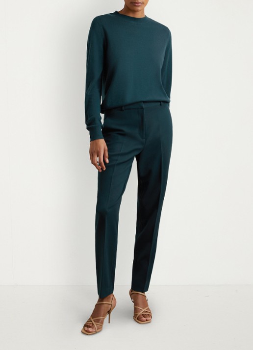 Reiss Gabi high waist slim fit chino - voorkant 3 groen