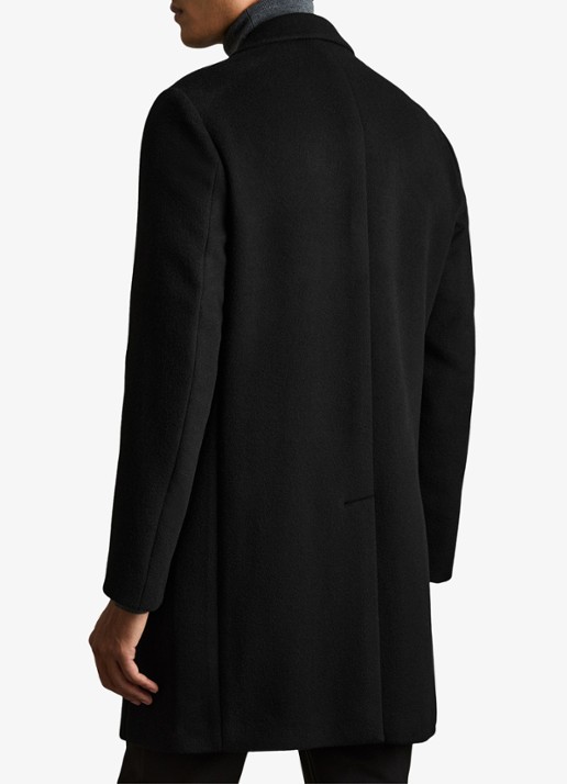 Reiss Gable mantel in wolblend - achterkant 5 black / zwart