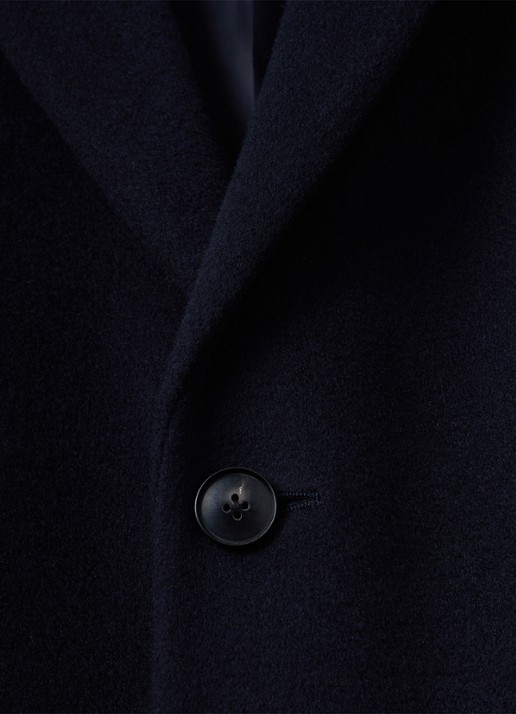 Reiss Gable mantel in wolblend - detail 6 navy / blauw