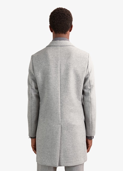 Reiss Gable mantel in wolblend - achterkant 6 soft grey / grijs
