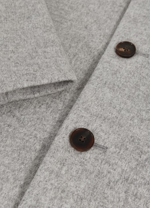 Reiss Gable mantel in wolblend - detail 5 soft grey / grijs