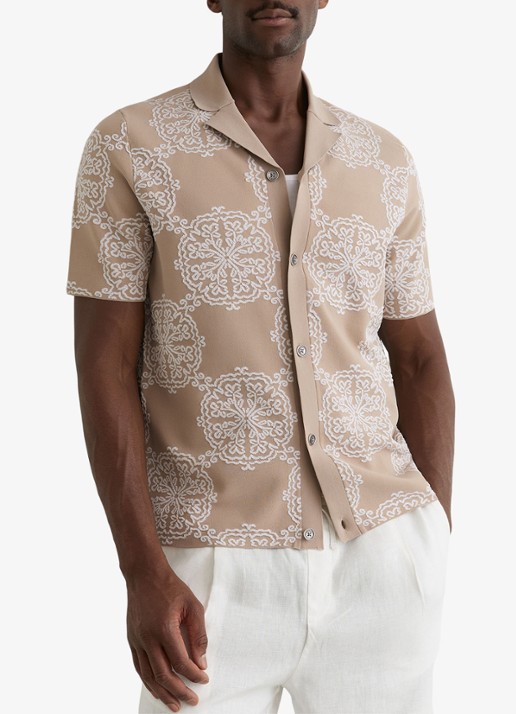 Reiss Gabriel regular fit overhemd met borduring
