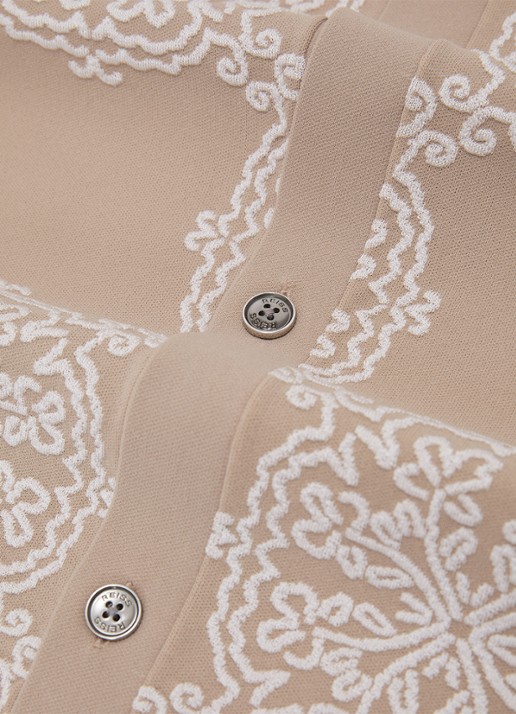 Reiss Gabriel regular fit overhemd met borduring - detail 7 beige