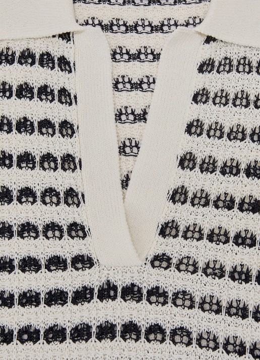 Reiss Gemma tuniek met opengewerkt dessin - detail 5 gebroken wit