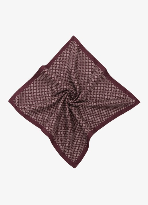 Reiss Gennaro pochet van zijde - detail bordeauxrood