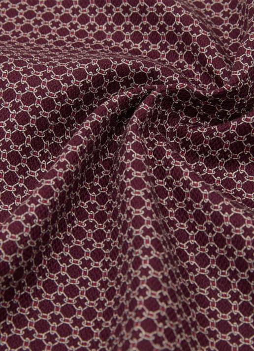 Reiss Gennaro pochet van zijde - detail 2 bordeauxrood