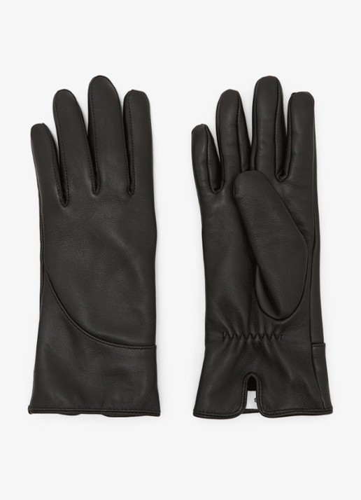 Reiss Georgia handschoenen van schapenleer met voering in kasjmierblend