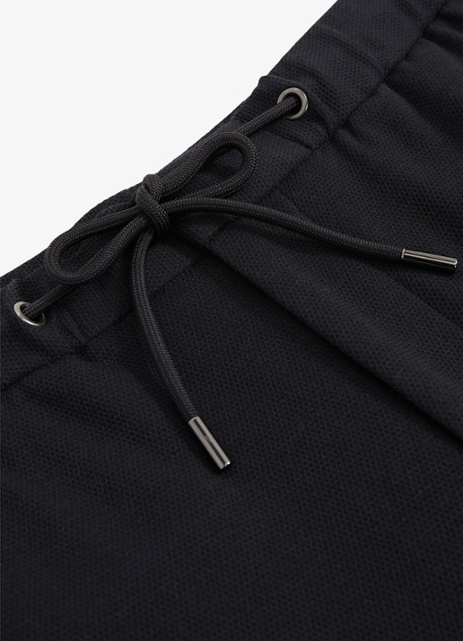 Reiss Gerrard tapered fit broek met trekkoord - detail 2 navy / blauw