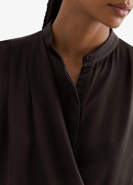 Reiss Gia mouwloze top van zijde  - detail 2 antraciet