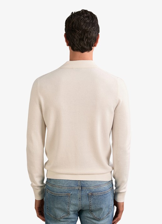 Reiss Gideon vest met textuur - achterkant 3 gebroken wit