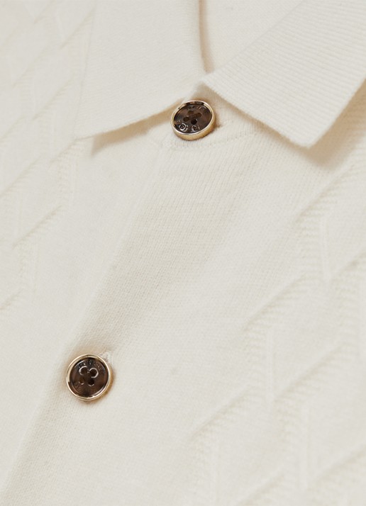 Reiss Gideon vest met textuur - detail 6 gebroken wit