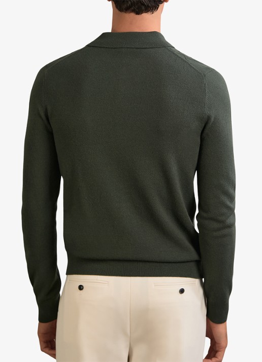 Reiss Gideon vest met textuur - achterkant donkergroen