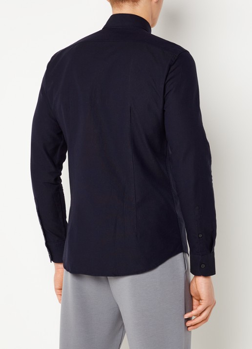 Reiss Greenwich slim fit overhemd met borstzak - achterkant donkerblauw