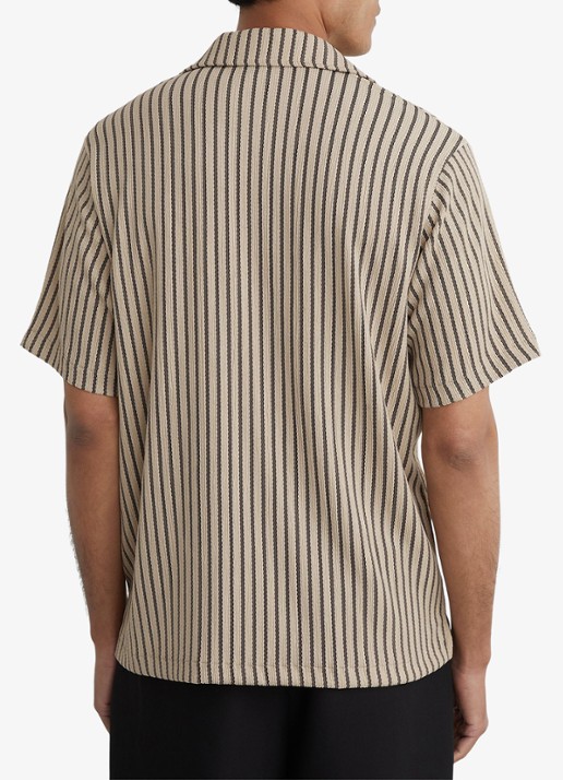 Reiss Griff regular fit overhemd met streepprint - achterkant 6 donkergrijs