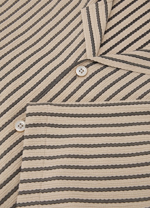 Reiss Griff regular fit overhemd met streepprint - detail 2 donkergrijs