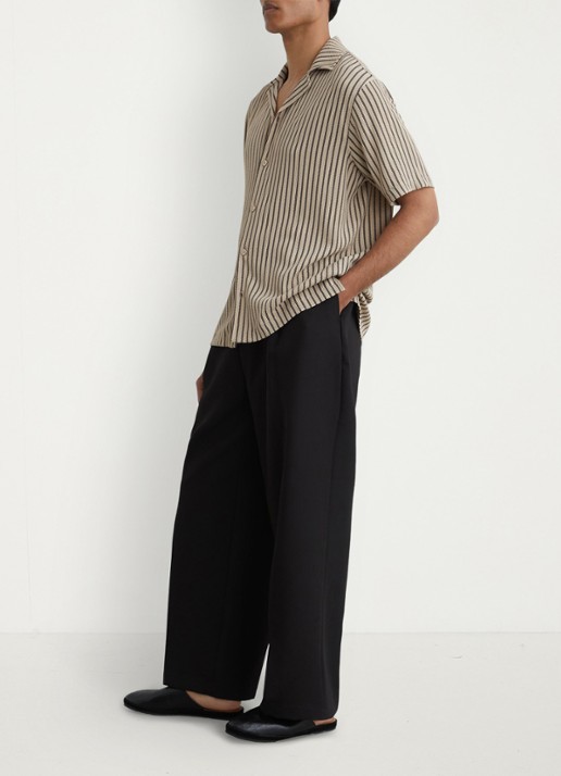 Reiss Griff regular fit overhemd met streepprint - voorkant 8 donkergrijs