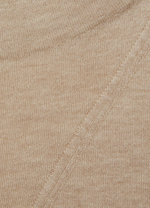 Reiss Harper mouwloze top van wol met col - detail 4 beige