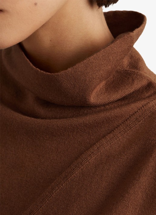 Reiss Harper mouwloze top van wol met col - detail 5 cognac